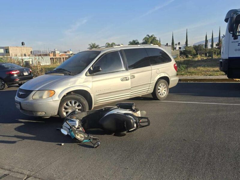 herido choque camioneta moto Zamora