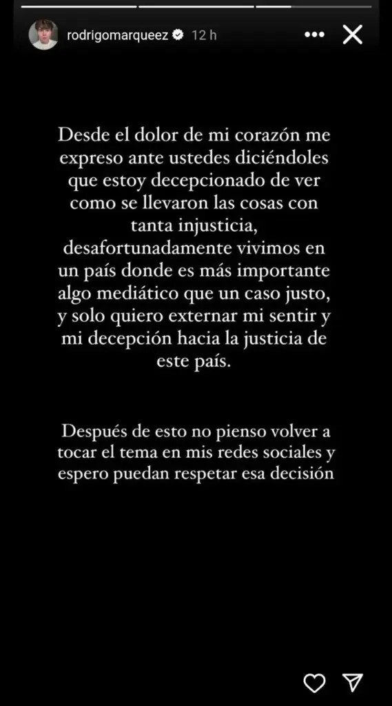 Hermano de Fofo Márquez se siente "decepcionado de la justicia de este país"caso-insta