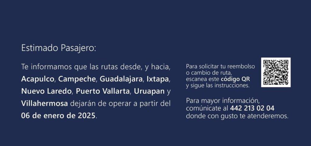 Mexicana cancela ocho rutas nacionales: la ruta de Uruapan desaparece 1