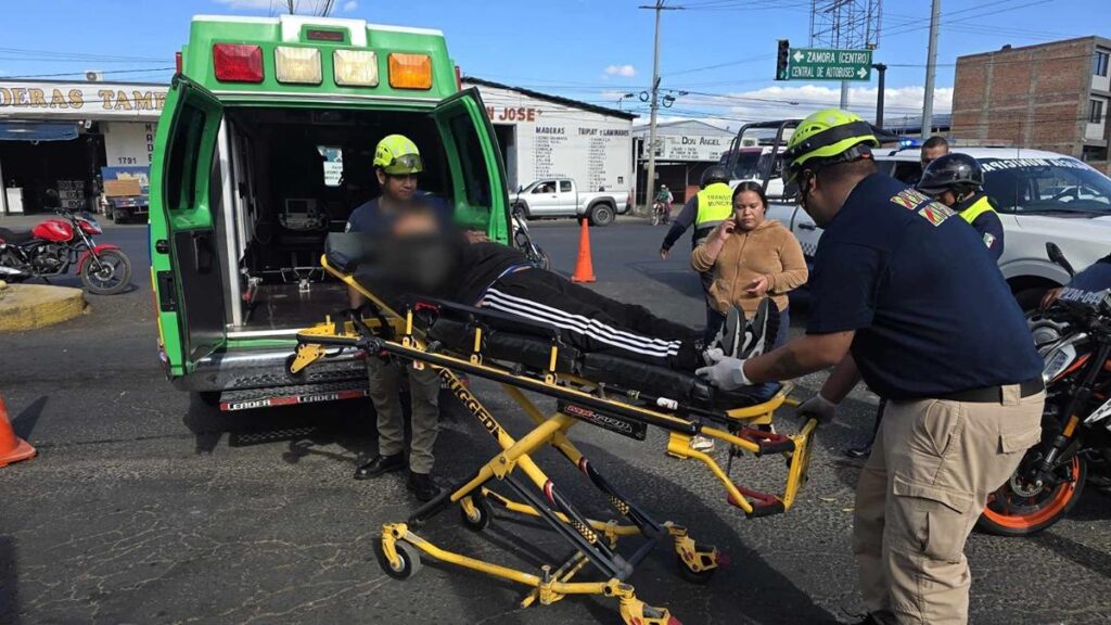 motociclista lesionado choque camioneta Zamora 1