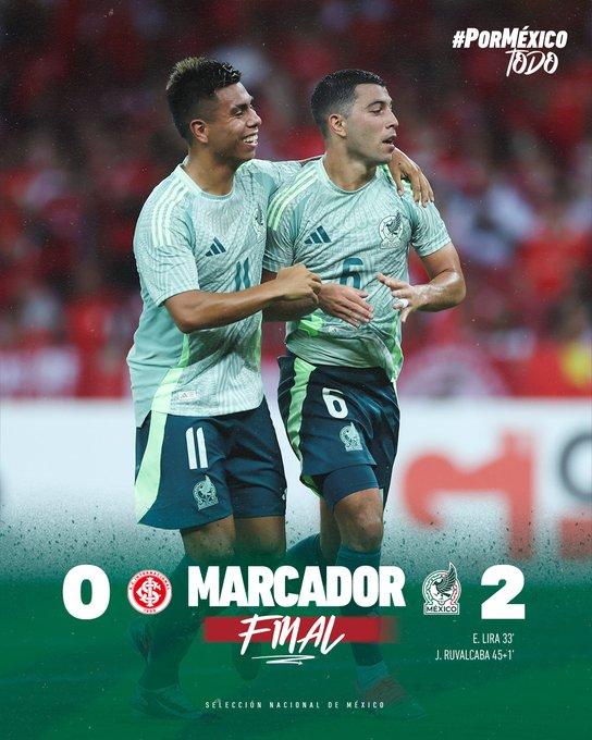 victoria de México contra el Inter de Porto Alegre-marcador