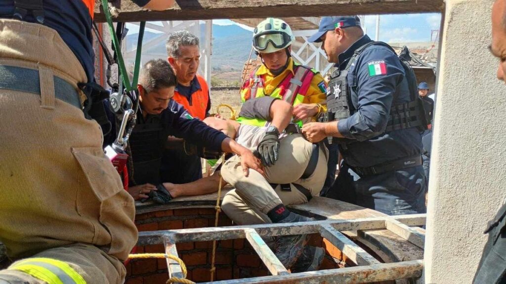 Hombre cae a pozo La Estancia Morelia