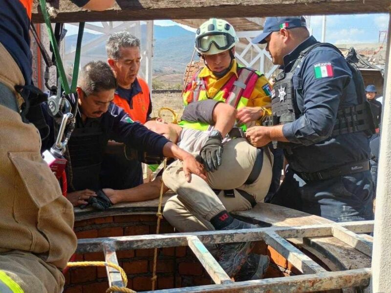 Hombre cae a pozo La Estancia Morelia