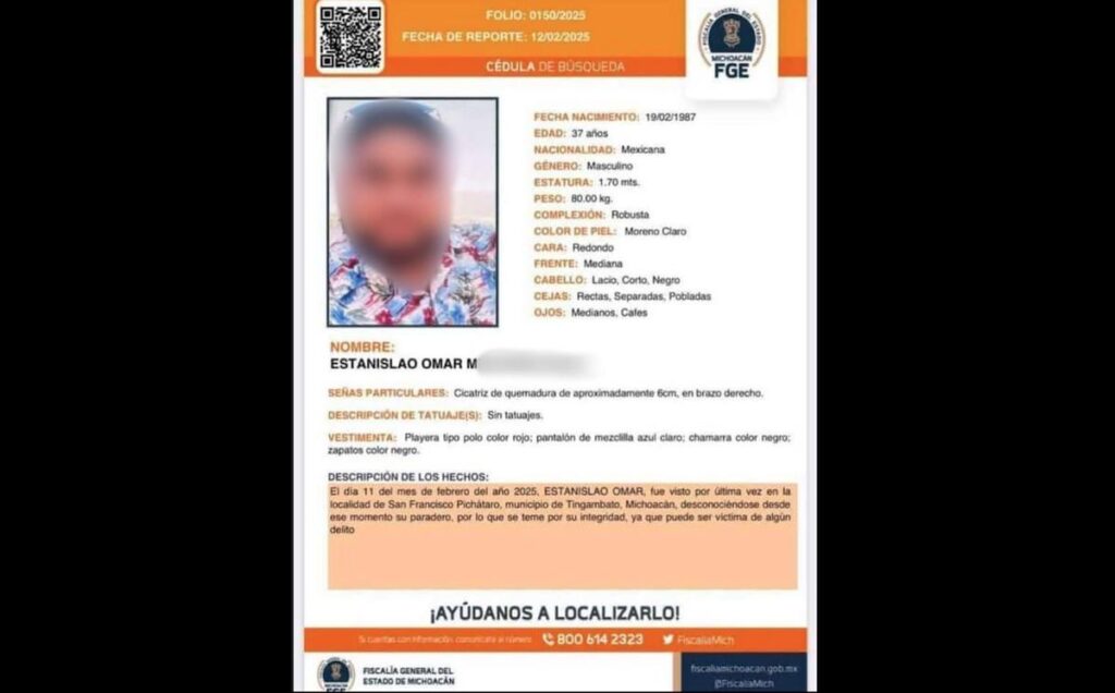 Hombre reportado como desaparecido es hallado asesinado en la región de Pátzcuaro 1