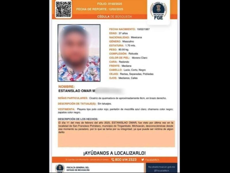 Hombre reportado como desaparecido es hallado asesinado en la región de Pátzcuaro 1