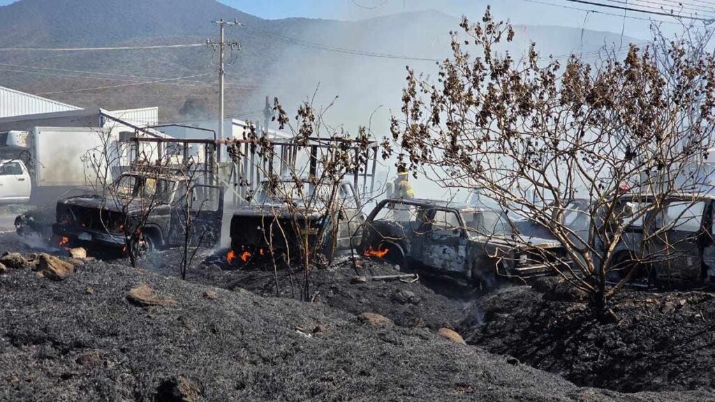 incendio pastizal vehículos yonque Zamora