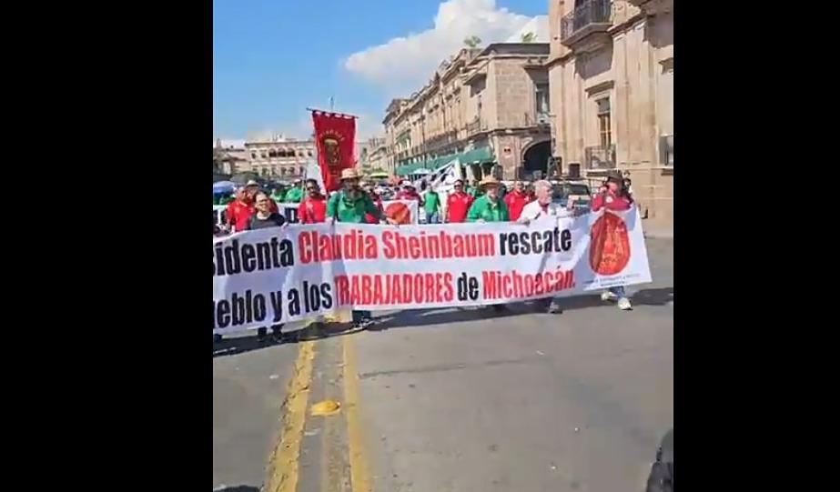 Michoacán Sindicatos marcha condiciones laborales