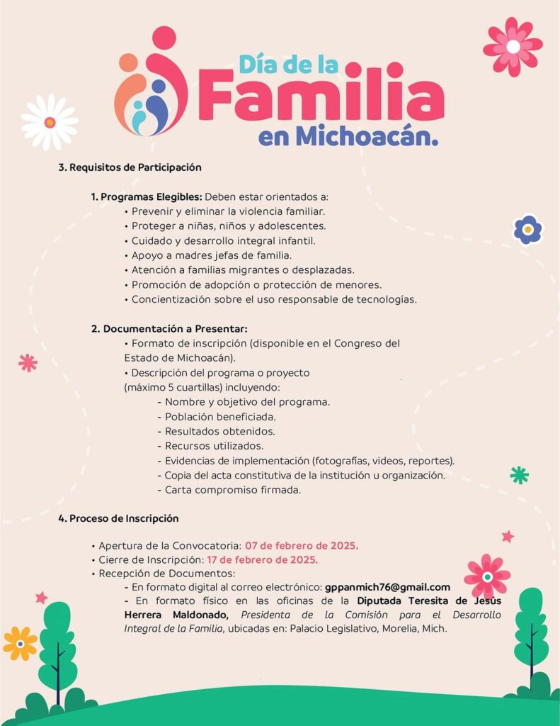 Participa en la Convocatoria por la Familia en Michoacán 2