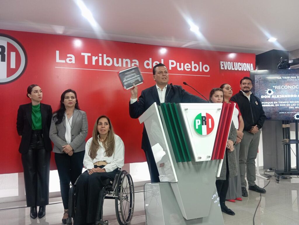 PRI Michoacán da reconocimiento a Cussi por destacar a Morelia por inseguridad