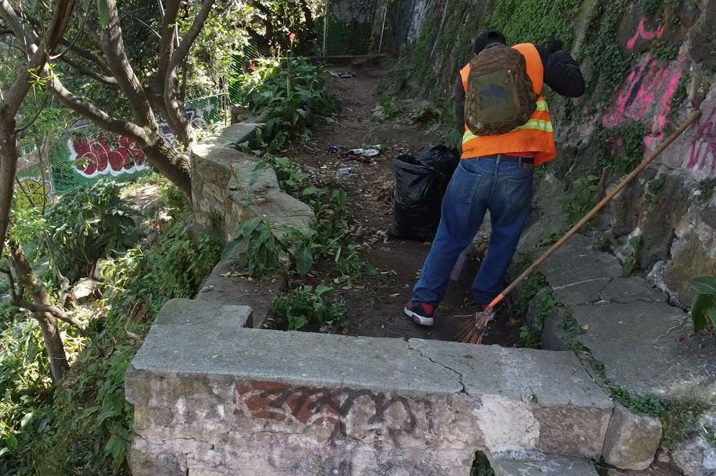 Realizan Jornada Integral en Escaleras de Santa María de Morelia