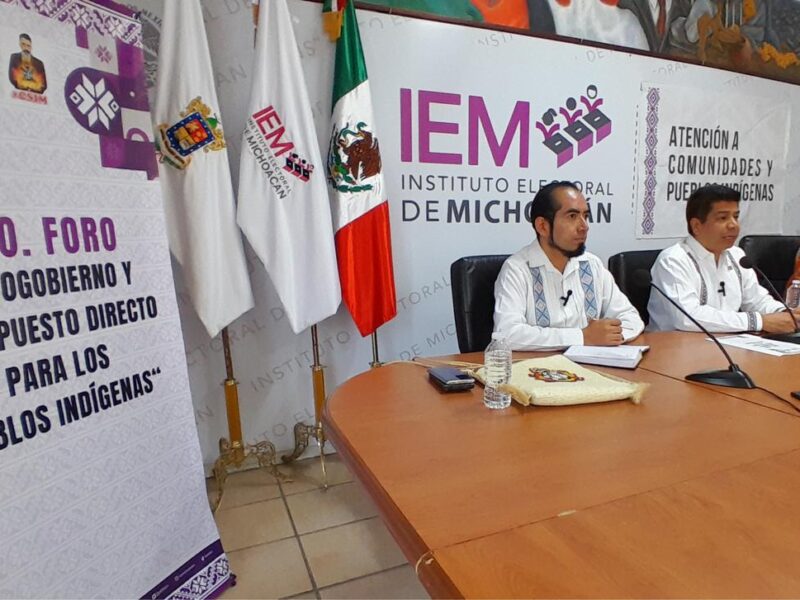 Realizarán IEM y Consejo Supremo Indígena de Michoacán, Foro de autogobierno y presupuesto directo