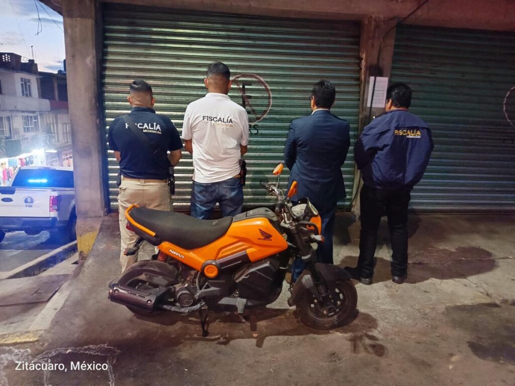 recuperación de motocicleta con reporte de robo