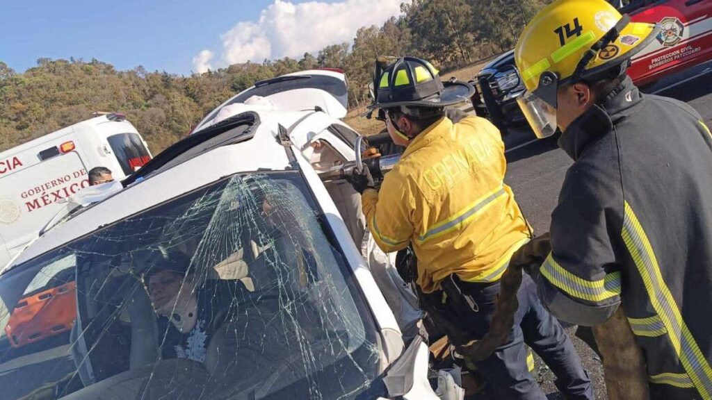 Accidente vehicular en la Pátzcuaro-Cuitzeo deja 5 heridos