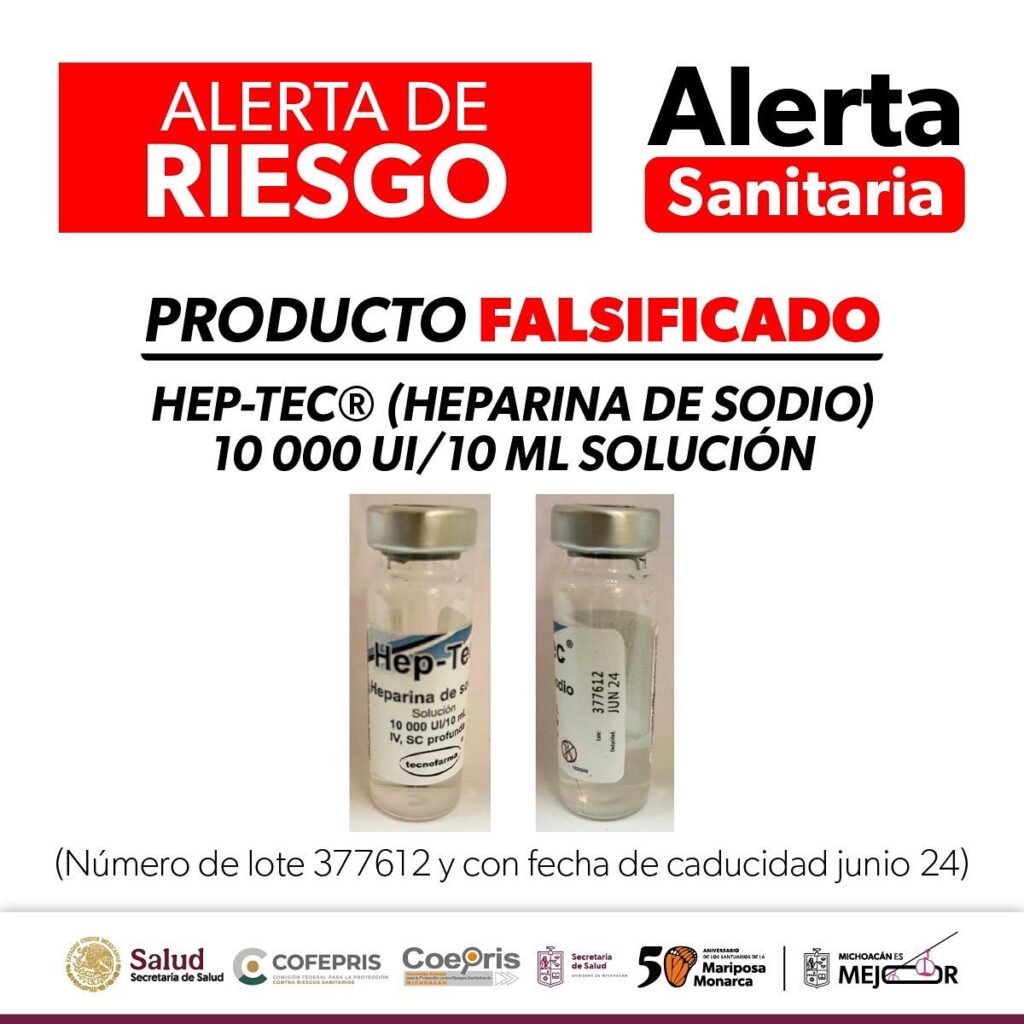 Alerta sobre falsificación del producto Hep-Tec: SSM-1