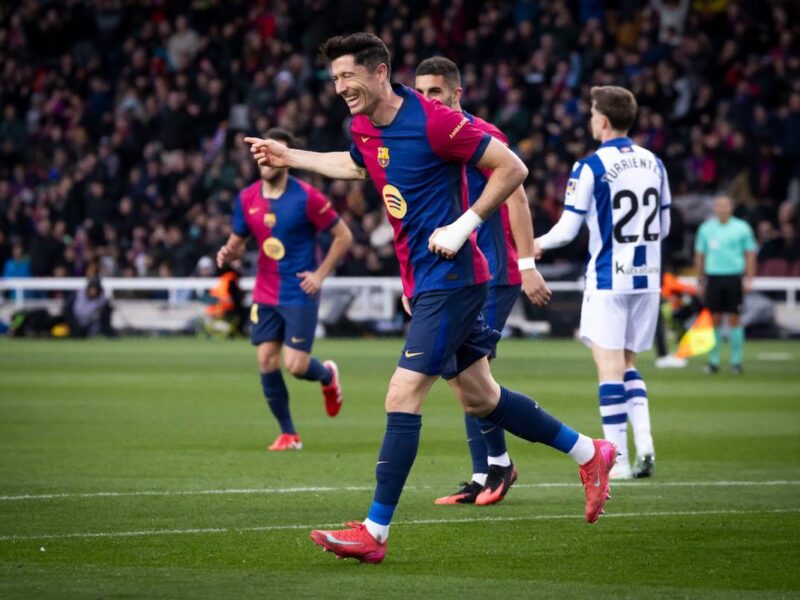 Barcelona golea Real Sociedad: Resultado 4-0 y Lewandowski la figura 1