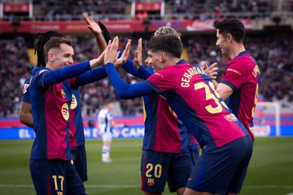 Barcelona golea Real Sociedad: Resultado 4-0 y Lewandowski la figura