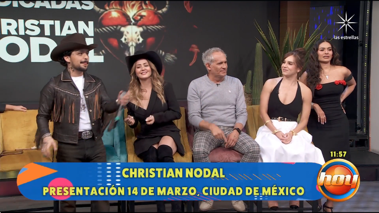 Christian Nodal evita hablar sobre Ángela Aguilar en tv