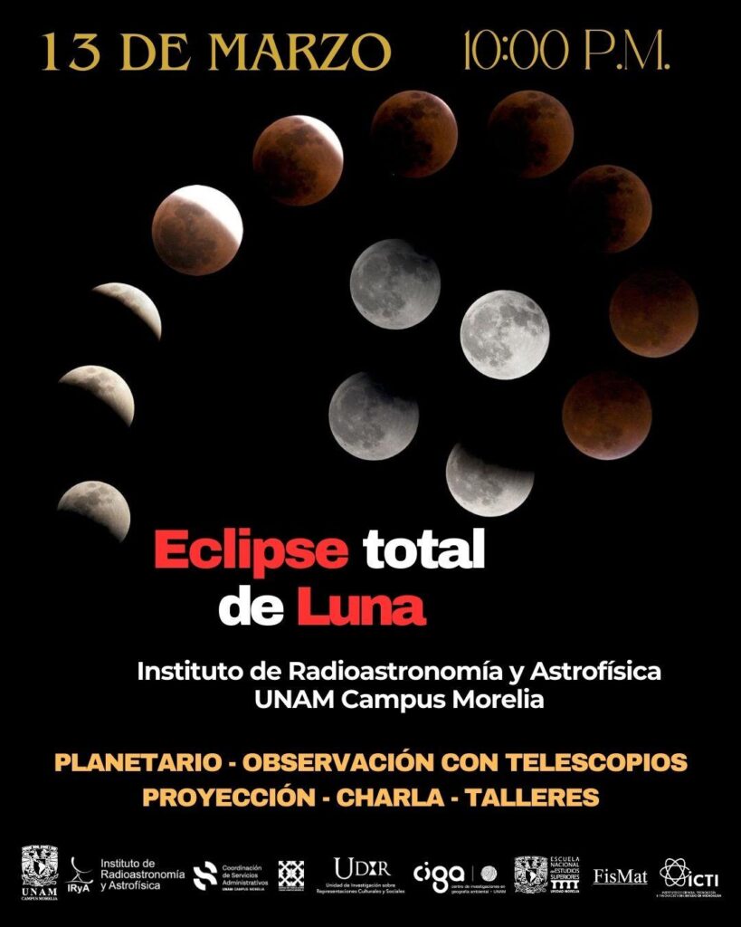 Eclipse Lunar en Morelia 2025: Telescopios, Planetario y más 1