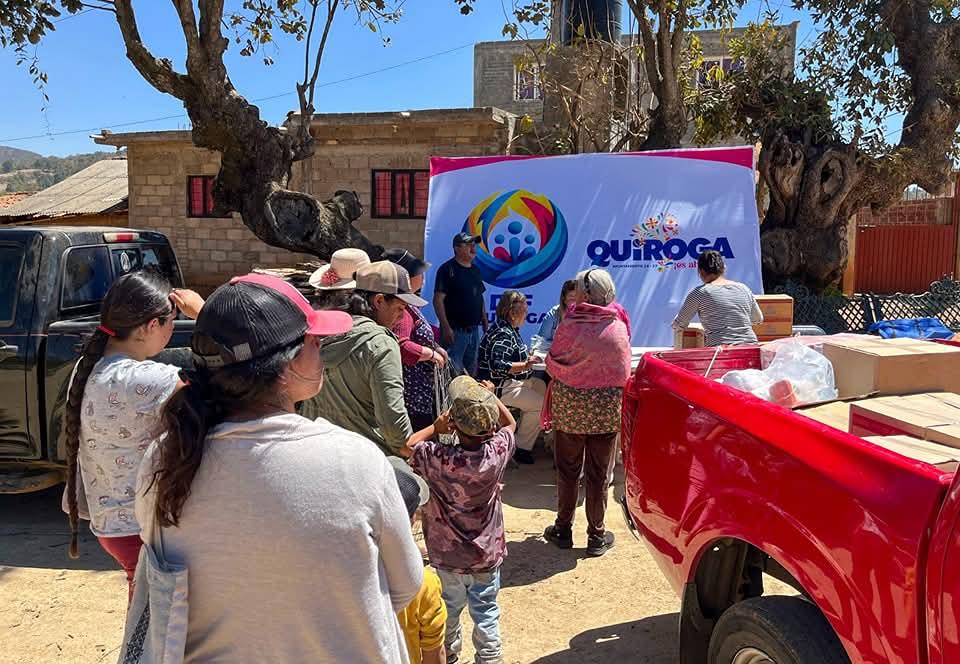 En Quiroga entregan despensas y apoyo alimentario