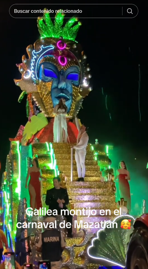 Galilea Montijo protagoniza aparatosa caída en pleno Carnaval de Mazatlán 2025