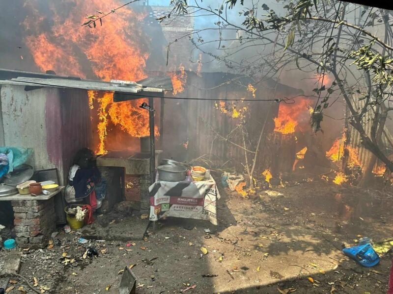 Incendio en vivienda de la Valencia Primera Sección