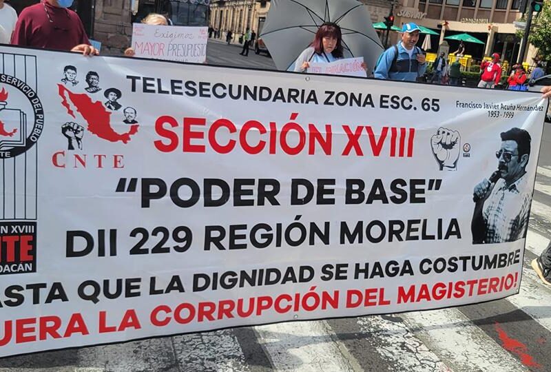 Poder de Base anuncia megamarcha para este jueves en Morelia