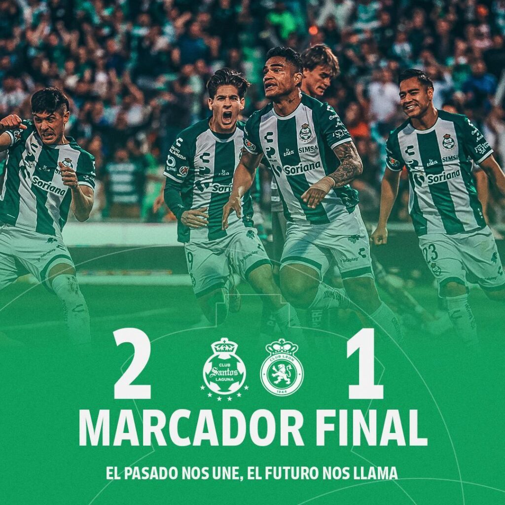 Santos con remontada sorprendente vence 2-1 a León que también pierde el invicto-1