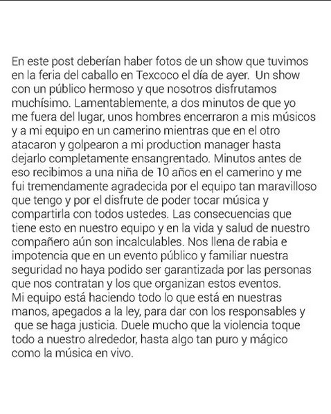 Ximena Sariñana lamenta que su productor musical no reciba justicia tras brutal agresión-1